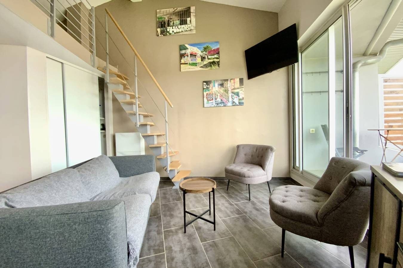 Tranquillité bleue 1* appartement vue mer en duplex 1 chambre 1 mezzanine 3